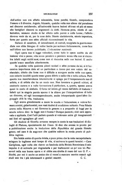 Rivista rosminiana periodico mensile