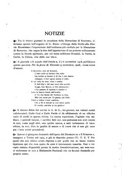 Rivista rosminiana periodico mensile