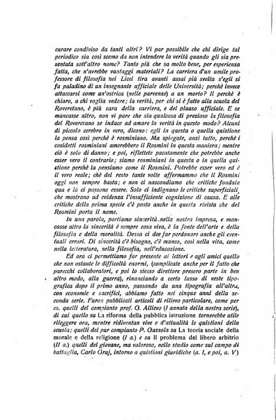 Rivista rosminiana periodico mensile