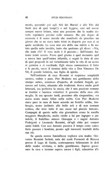 Rivista rosminiana periodico mensile