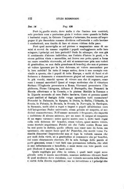 Rivista rosminiana periodico mensile