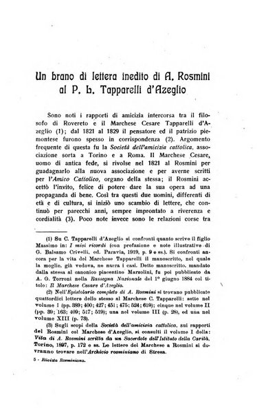 Rivista rosminiana periodico mensile