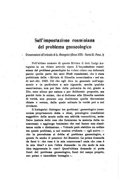 Rivista rosminiana periodico mensile