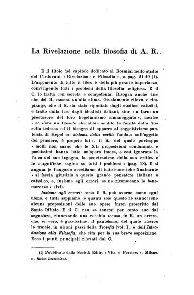 Rivista rosminiana periodico mensile