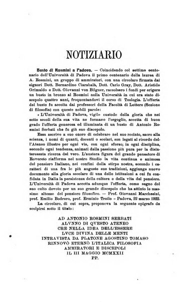 Rivista rosminiana periodico mensile