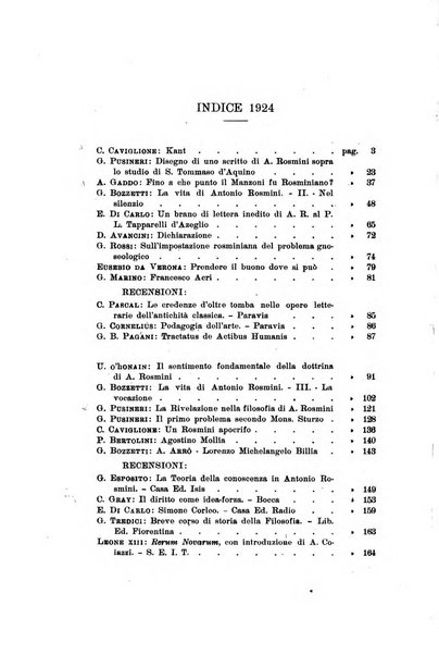 Rivista rosminiana periodico mensile