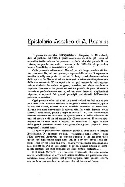 Rivista rosminiana periodico mensile