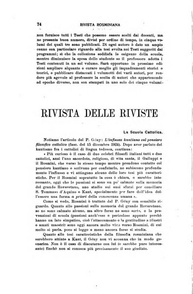 Rivista rosminiana periodico mensile