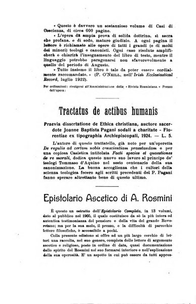 Rivista rosminiana periodico mensile