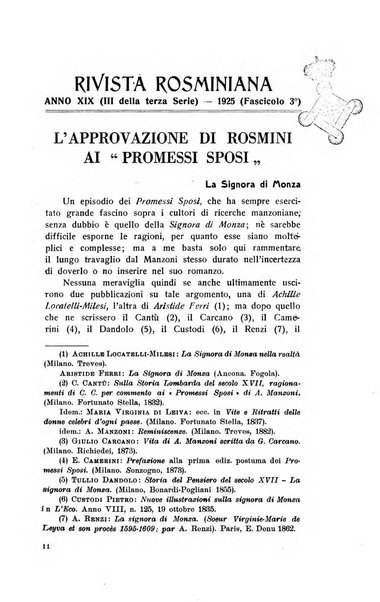 Rivista rosminiana periodico mensile