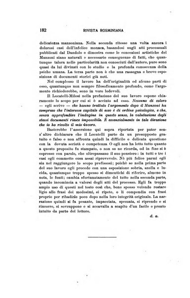 Rivista rosminiana periodico mensile