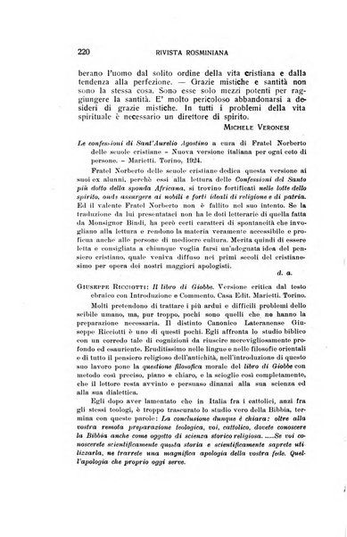 Rivista rosminiana periodico mensile