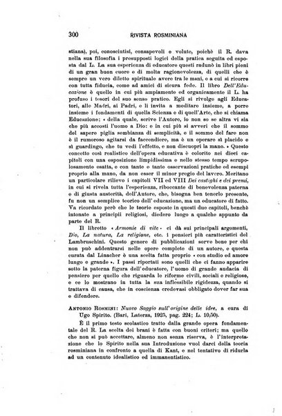 Rivista rosminiana periodico mensile