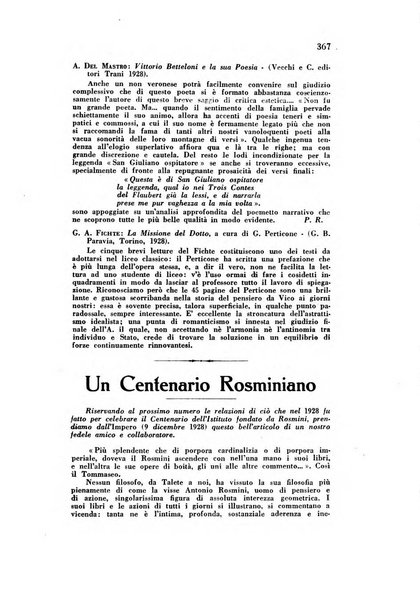 Rivista rosminiana periodico mensile