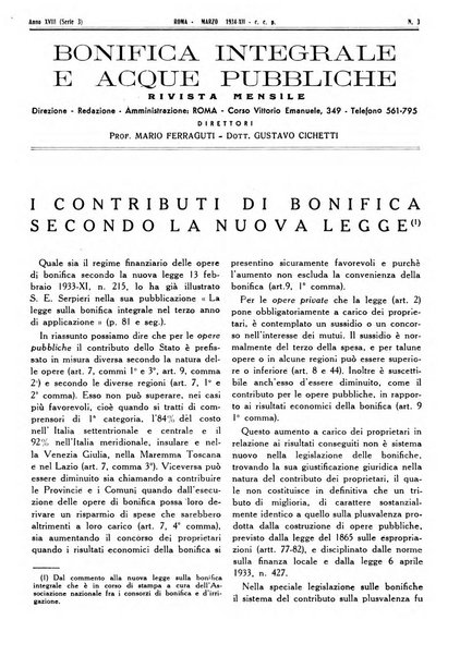 Bonifica integrale e acque pubbliche rivista mensile