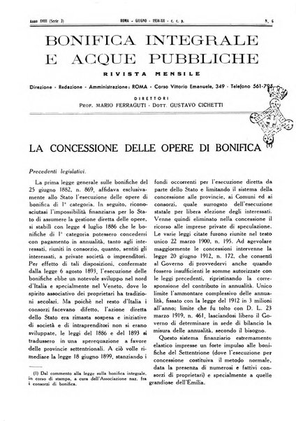 Bonifica integrale e acque pubbliche rivista mensile