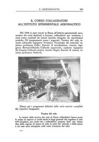 L'aeronauta rivista mensile di cultura tecnica