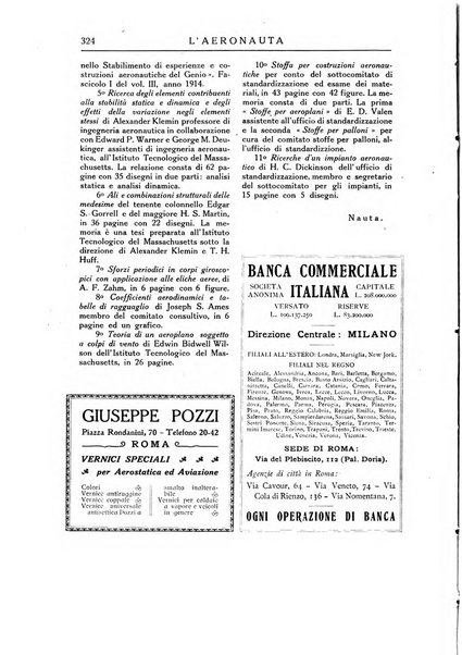 L'aeronauta rivista mensile di cultura tecnica