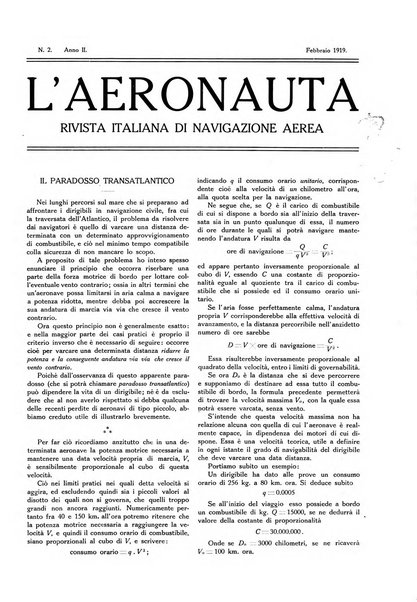 L'aeronauta rivista mensile di cultura tecnica