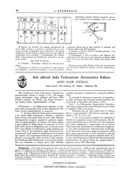 L'aeronauta rivista mensile di cultura tecnica