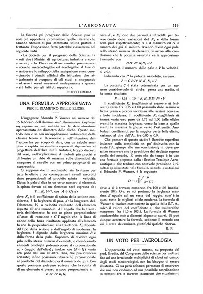 L'aeronauta rivista mensile di cultura tecnica