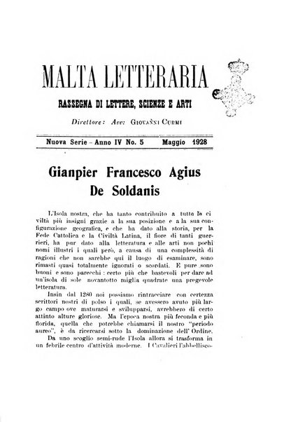 Malta letteraria rassegna mensile di lettere, scienze ed arti