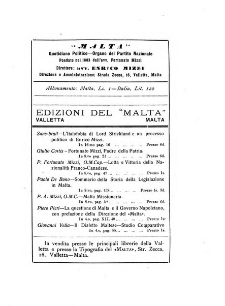 Malta letteraria rassegna mensile di lettere, scienze ed arti