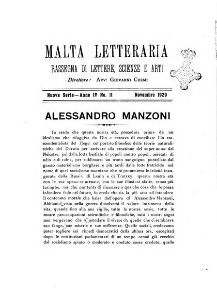 Malta letteraria rassegna mensile di lettere, scienze ed arti