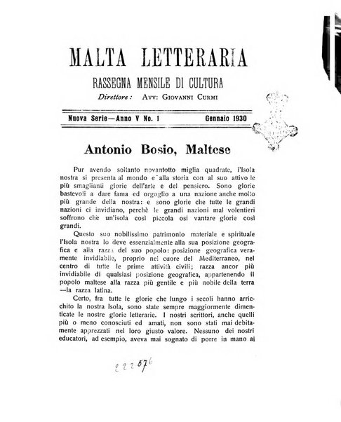 Malta letteraria rassegna mensile di lettere, scienze ed arti