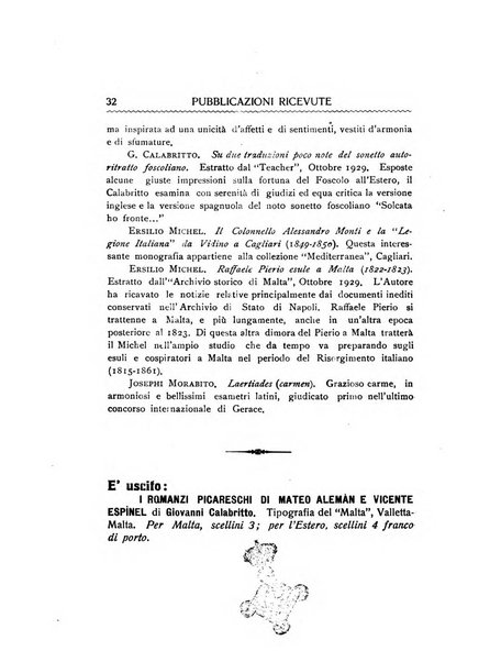 Malta letteraria rassegna mensile di lettere, scienze ed arti