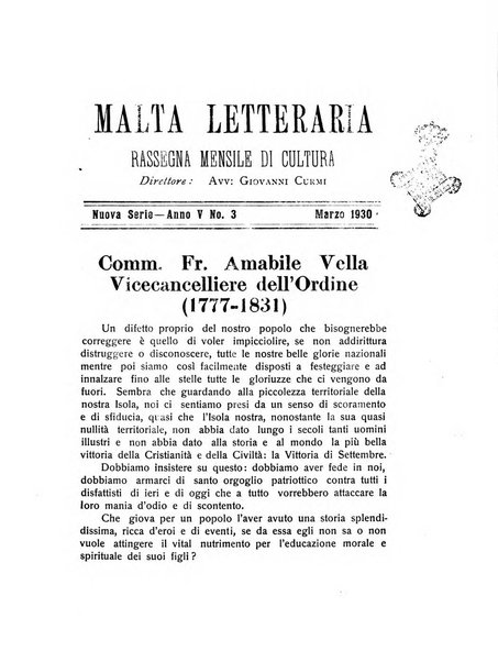 Malta letteraria rassegna mensile di lettere, scienze ed arti