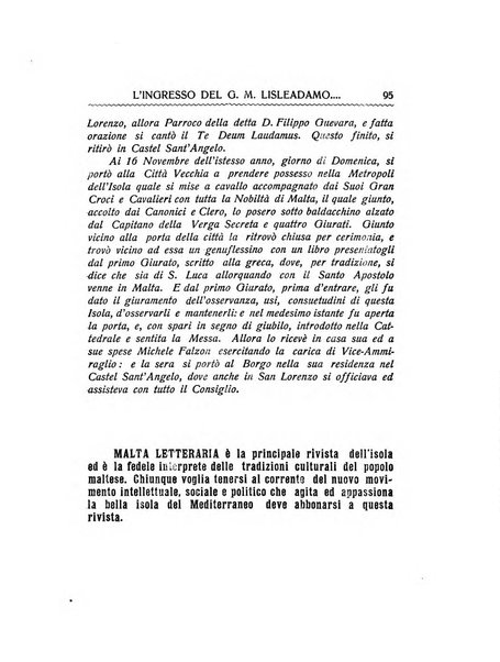 Malta letteraria rassegna mensile di lettere, scienze ed arti