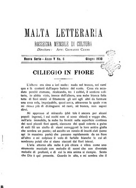 Malta letteraria rassegna mensile di lettere, scienze ed arti