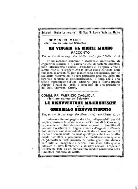 Malta letteraria rassegna mensile di lettere, scienze ed arti