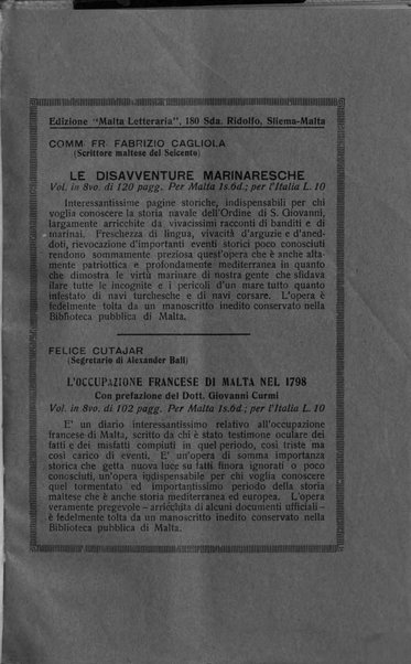 Malta letteraria rassegna mensile di lettere, scienze ed arti