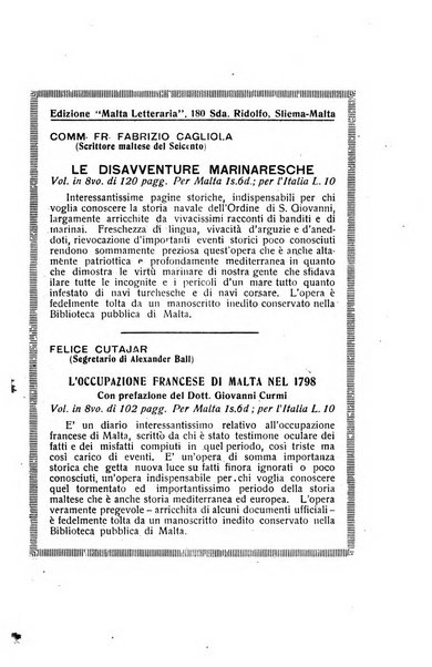 Malta letteraria rassegna mensile di lettere, scienze ed arti