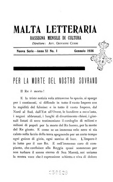 Malta letteraria rassegna mensile di lettere, scienze ed arti