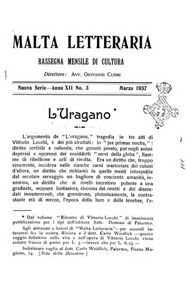 Malta letteraria rassegna mensile di lettere, scienze ed arti