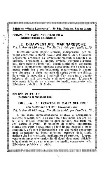 Malta letteraria rassegna mensile di lettere, scienze ed arti