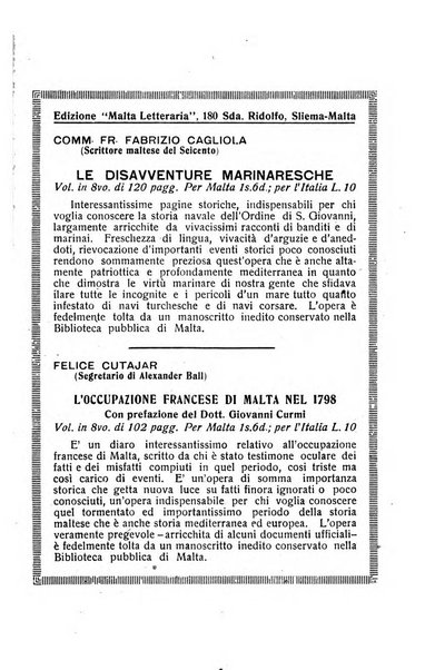 Malta letteraria rassegna mensile di lettere, scienze ed arti