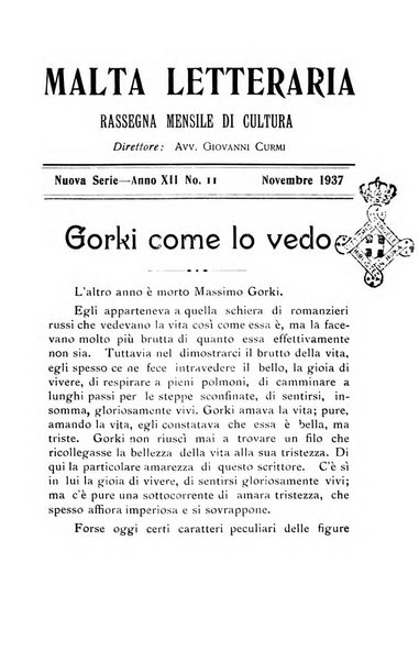 Malta letteraria rassegna mensile di lettere, scienze ed arti