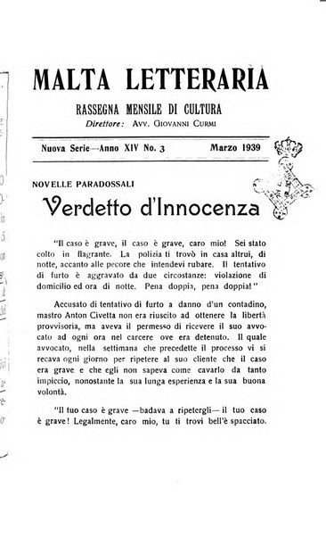 Malta letteraria rassegna mensile di lettere, scienze ed arti