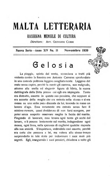 Malta letteraria rassegna mensile di lettere, scienze ed arti