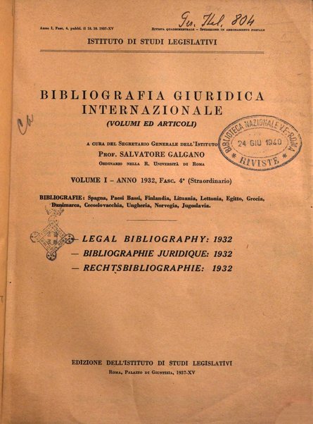 Bibliografia giuridica internazionale