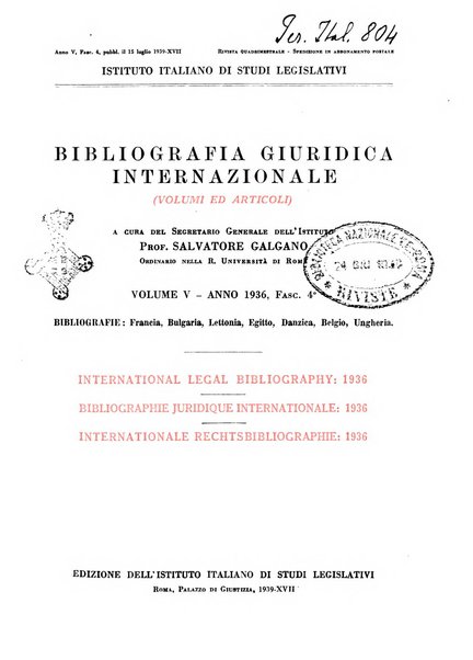 Bibliografia giuridica internazionale