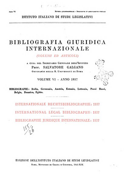 Bibliografia giuridica internazionale