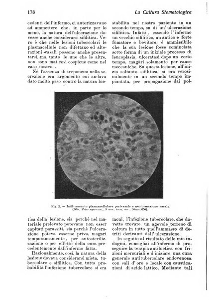 La cultura stomatologica rassegna mensile di scienza, arte, storia e problemi professionali