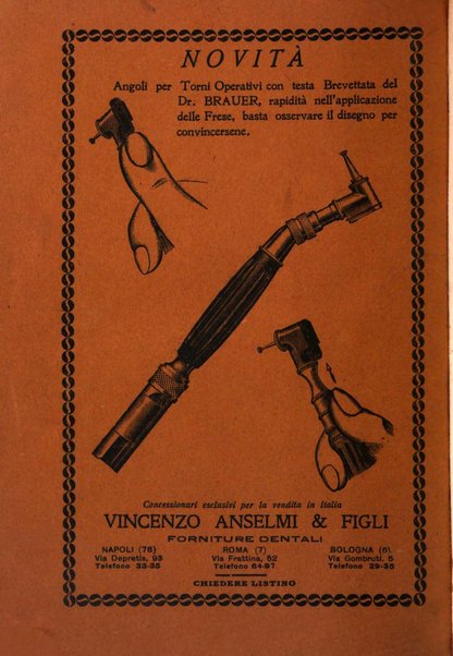 La cultura stomatologica rassegna mensile di scienza, arte, storia e problemi professionali