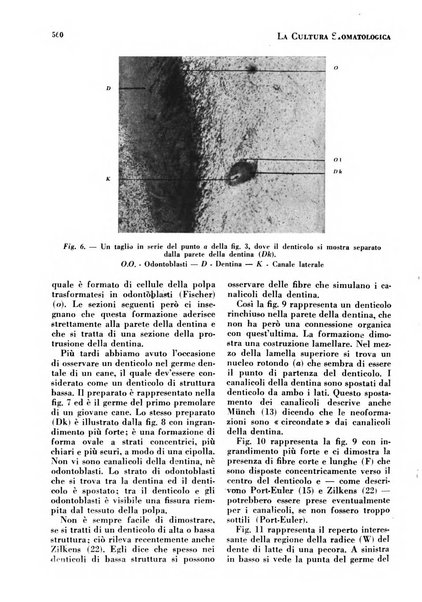 La cultura stomatologica rassegna mensile di scienza, arte, storia e problemi professionali