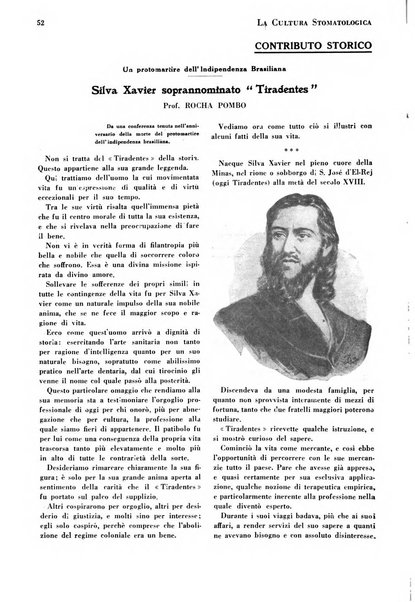 La cultura stomatologica rassegna mensile di scienza, arte, storia e problemi professionali